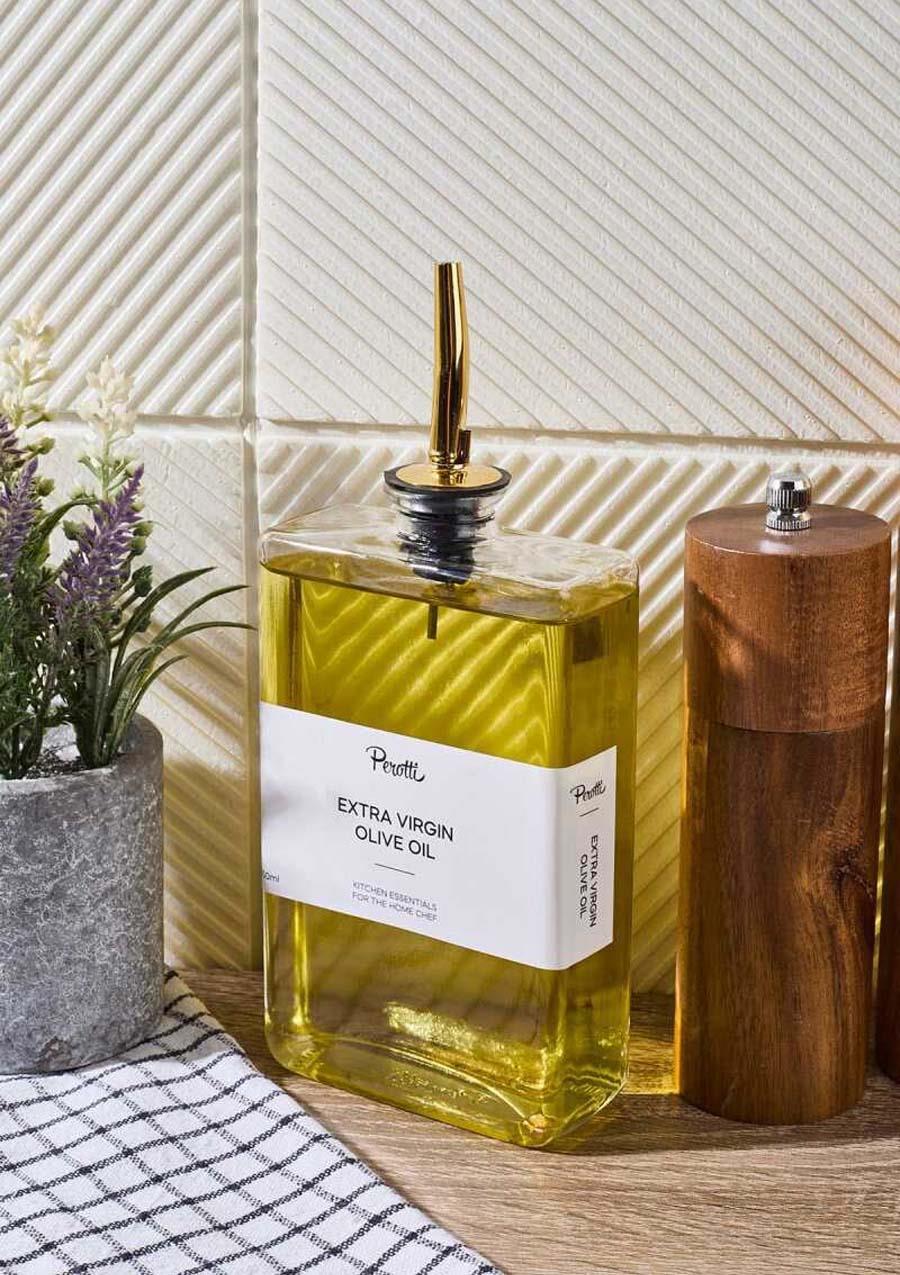 Cam Yağdanlık - Sosluk, Sirkelik - Gold Başlık - 350 ML