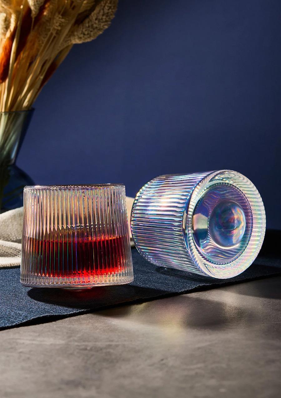 JAPAN Luster 2li 360 Derece Dönerli Cam Bardak Seti - 160ml