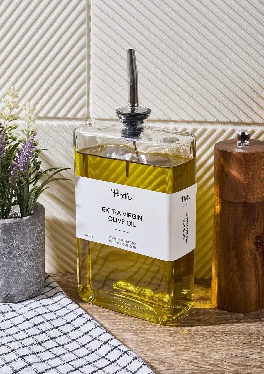 Cam Yağdanlık - Sosluk, Sirkelik, Yağlık - Gümüş Başlık - 500 ML