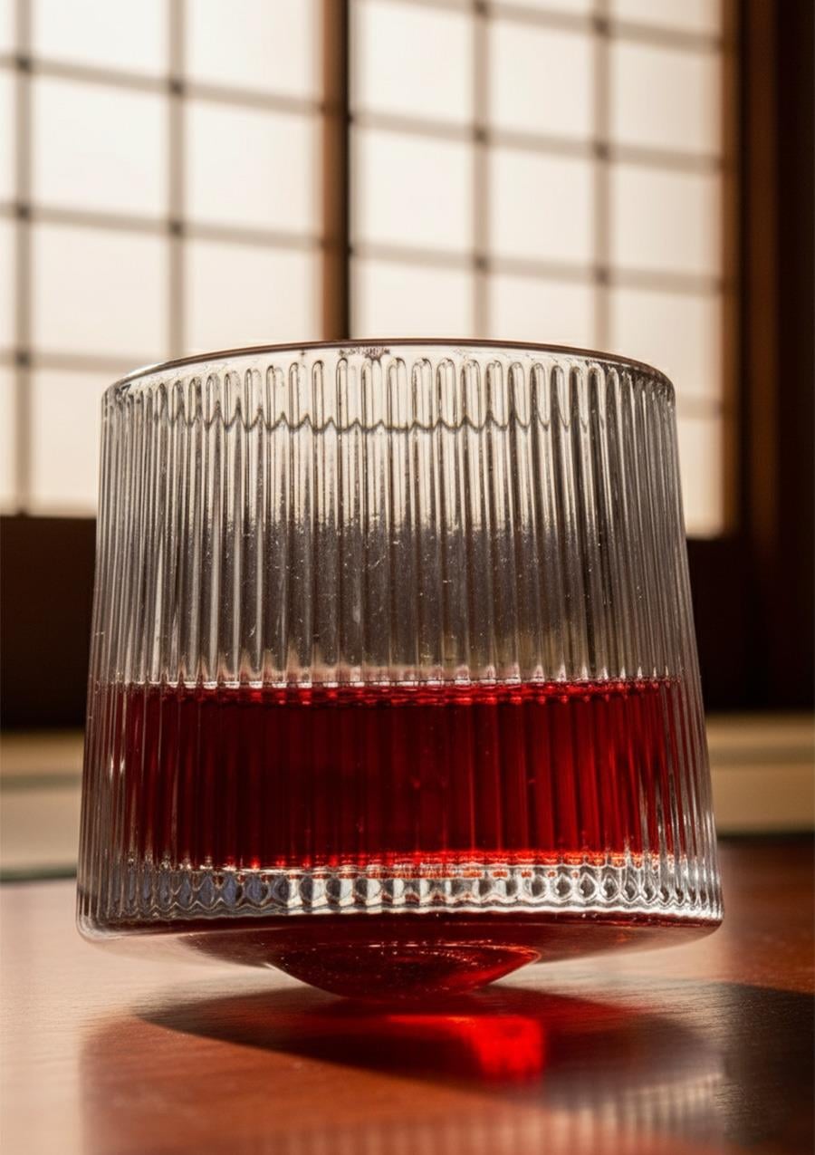 JAPAN 2li Karıştırıcı Kokteyl Bardağı - Meşrubat Bardak Takımı - Dönme Mekanizmalı- 150 ML
