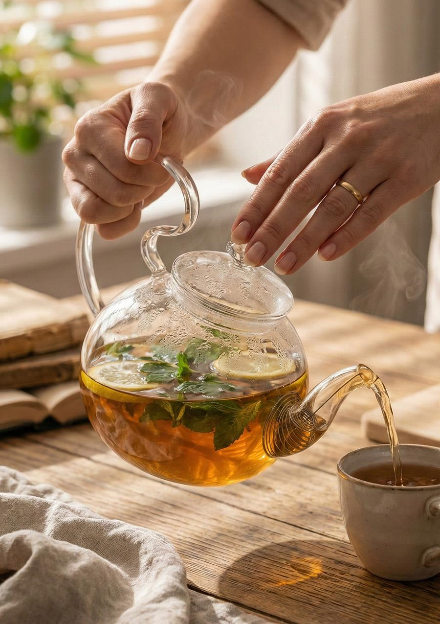 Mitr Borosilikat Cam Demlik - 1 Litre