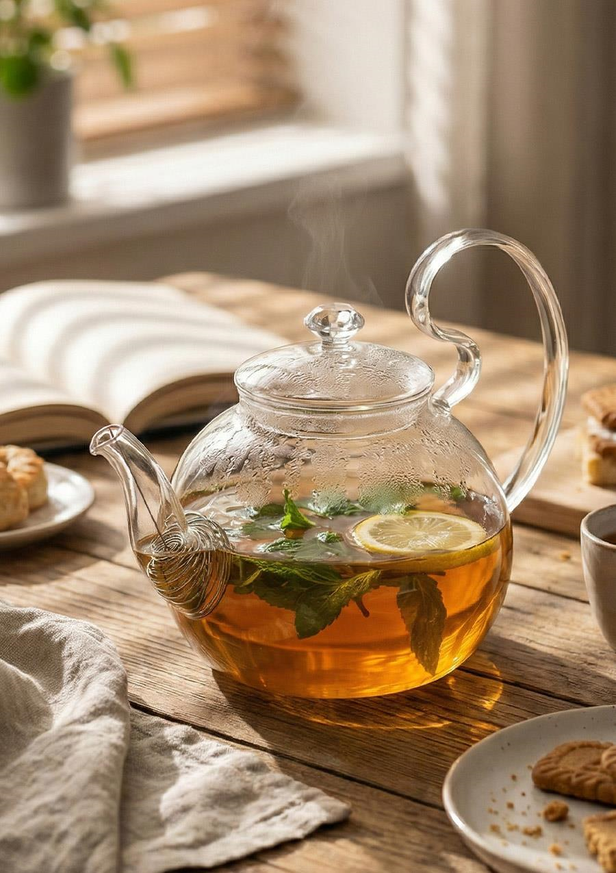 Mitr Borosilikat Cam Demlik - 1 Litre