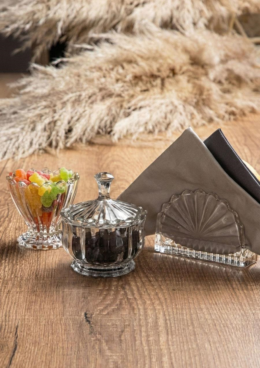 Nile 3lü Şekerlik, Peçetelik, Sunumluk Seti 