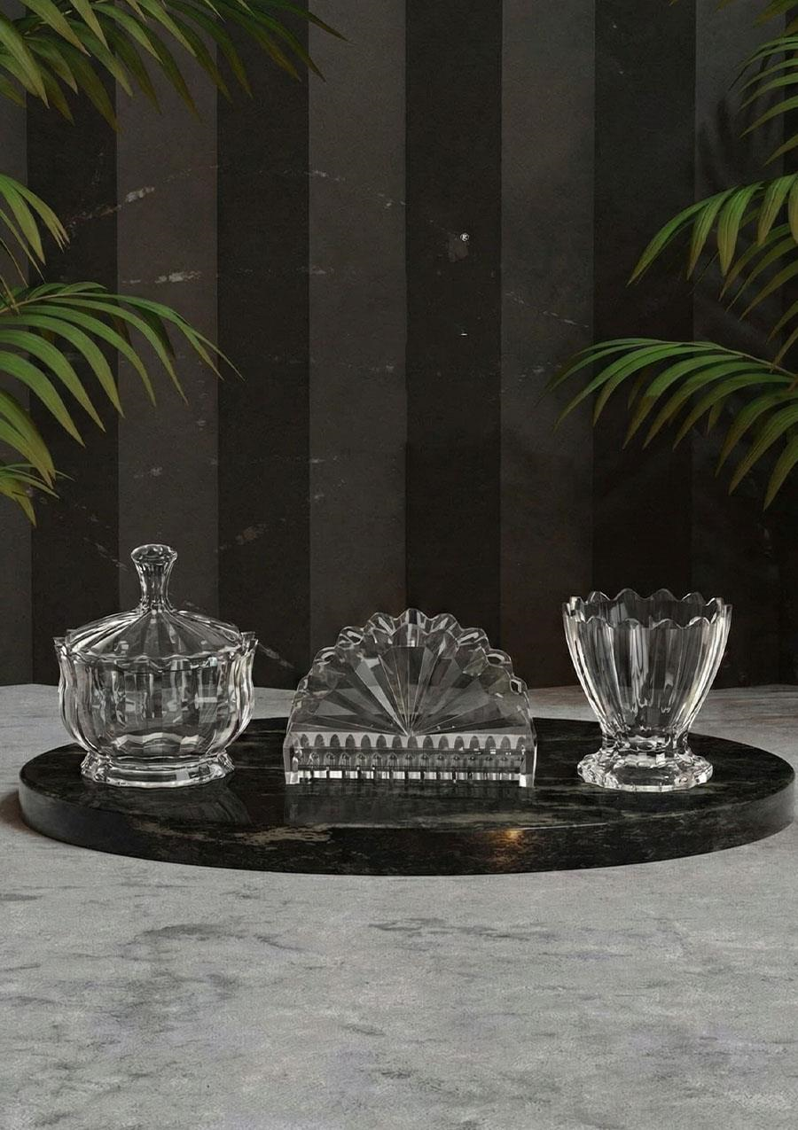 Nile 3lü Şekerlik, Peçetelik, Sunumluk Seti 