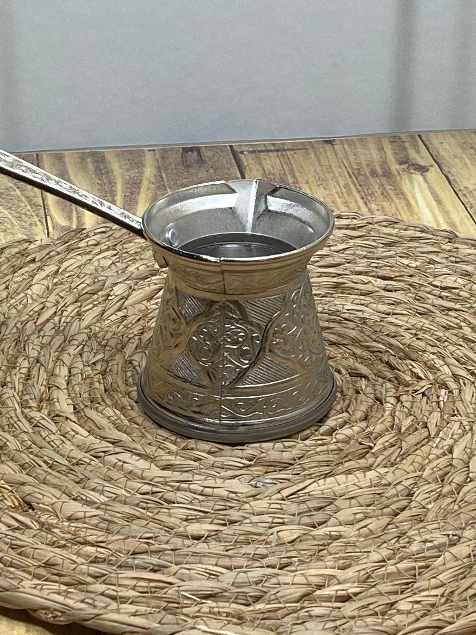Hometarz Paslanmaz Çelik Desenli Döküm Cezve Ocak Uyumlu 150 ML