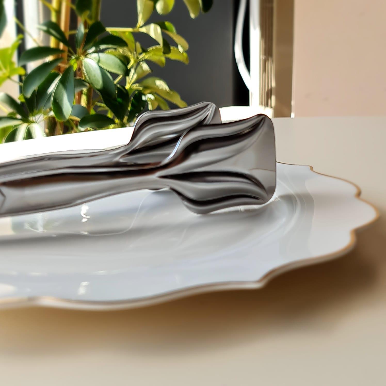 Hometarz İnox Metal Pasta Maşası Paslanmaz Çelik 21 CM 