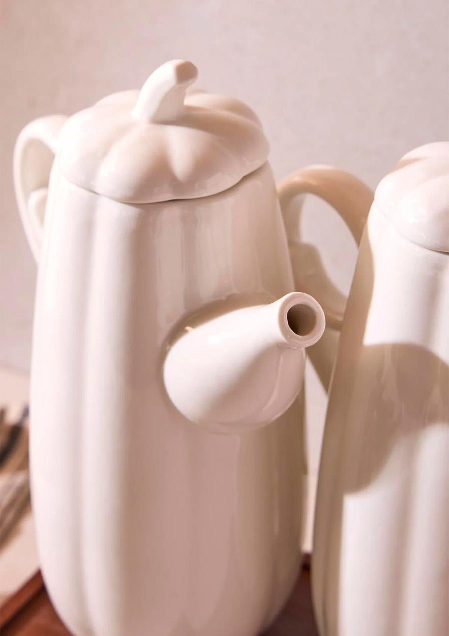 Pumpkin Porselen 2li 600 ml Yağdanlık Seti Ergonomik Tasarım Çok Amaçlı Yağlık ve Sirkelik