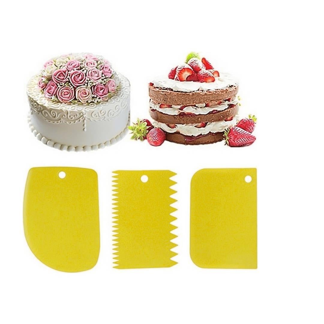 Hometarz 3 lü Silikon Hamur Kesici Doğrayıcı Kazıyıcı Spatula Set 