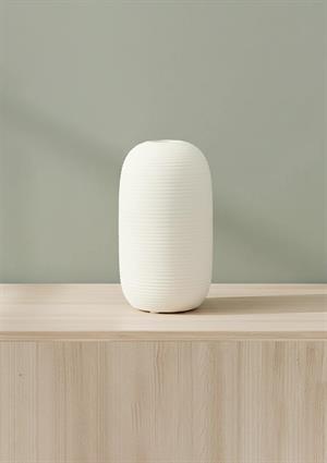 Fiona Seramik Vazo Oval, Beyaz 15 CM