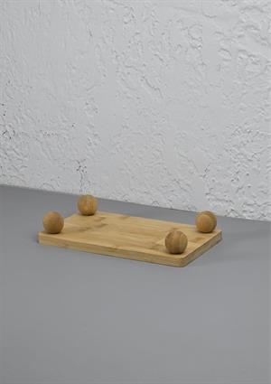 Misket Ayaklı Ahşap Sunumluk - 21x12 CM