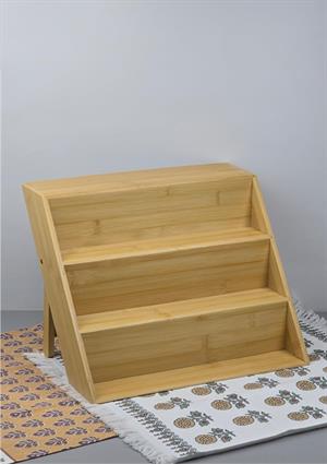 Bambu Kavanoz Standı - Mutfak Baharatlık Tuzluk Rafı - 31 CM