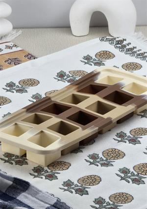 Silikon Kek Kurabiye Kalıbı - 12li Dubai Çikolatası Kalıbı - Isıya Dayanıklı