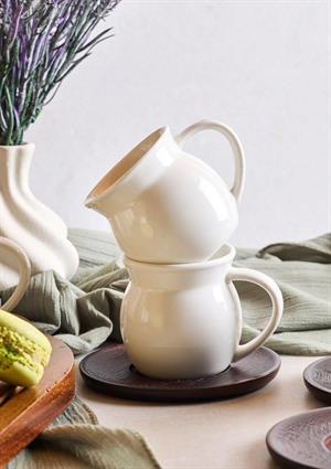 Dark Retro Porselen Kahve Fincanı Seti - 90 ML, 6 Kişilik