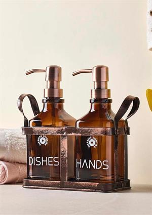 Rame Amber Sıvı Sabunuk Seti - 2x500 ML Kare