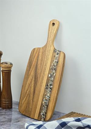 Akasya Kesme Tahtası - Dikdörtgen Kesim Tahtası - 40 CM