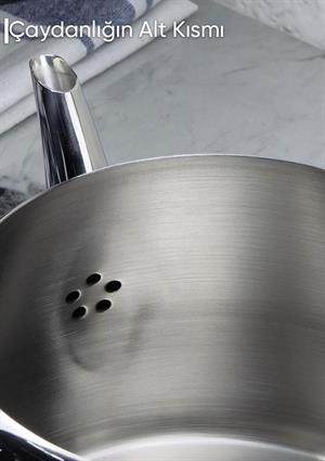 Regno Çaydanlık Seti - 304 Paslanmaz Çelik Çaydanlık Takımı - 4.5+2.5 L