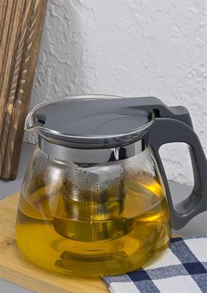 Çay Makinesi Uyumlu Cam Demlik - Süzgeçli Demlik 1100ML