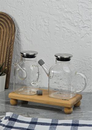 Misket Ayaklı Ahşap Sunumluk - 21x10 CM