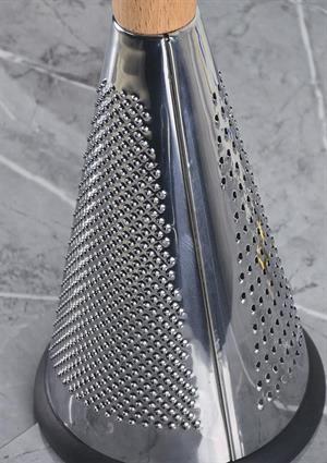 Ahşap Saplı Çelik Rende - Paslanmaz Mutfak Rendesi - Üçgen, 28 CM