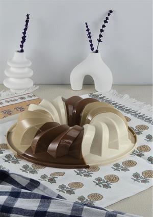 Silikon Kek Kalıbı - Yuvarlak Spiral Desenli Kalıp - Isıya Dayanıklı