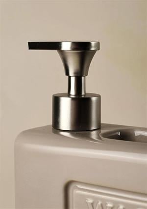 Ashley Taupe Porselen Sıvı Sabunluk - Sünger Hazneli Mutfak Sabunluğu - 750 ML