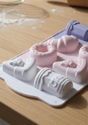 Silikon Kurabiye Kalıbı - 8li Kek Kalıbı