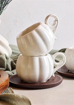 Dark Lotus Porselen Kahve Fincanı Seti - 90 ML, 6 Kişilik