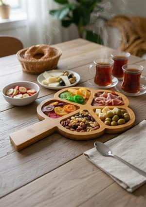 Yonca Bambu Sunumluk Tabak - 23 CM