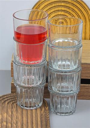 Twinkle Cam Su Bardağı Seti - 6lı Bardak Takımı - 6 Parça, 325 ML