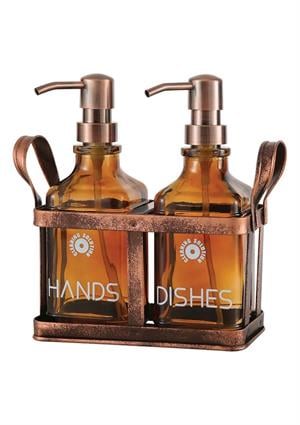 Rame Amber Sıvı Sabunuk Seti - 2x500 ML Kare