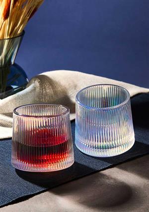 JAPAN Luster 2li 360 Derece Dönerli Cam Bardak Seti - 160ml