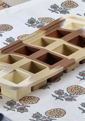 Silikon Kek Kurabiye Kalıbı - 12li Dubai Çikolatası Kalıbı - Isıya Dayanıklı