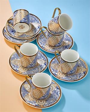 Hanedan Kahve Fincan Seti - 6 Kişilik Türk Kahvesi Fincan Takımı - 90 ML