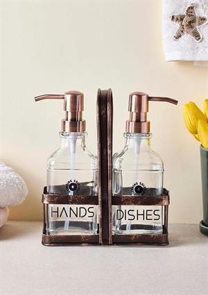 Rame Sıvı Sabunluk Seti - 2x500 ML Kare