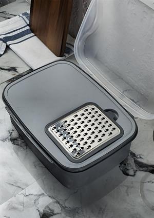 Rendeli Saklama Kabı - Masal Plastik Saklama Kabı - 4500 ML, Gri