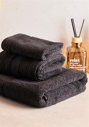 Towy Black 100% Pamuk 3lü Banyo Havlusu Seti
