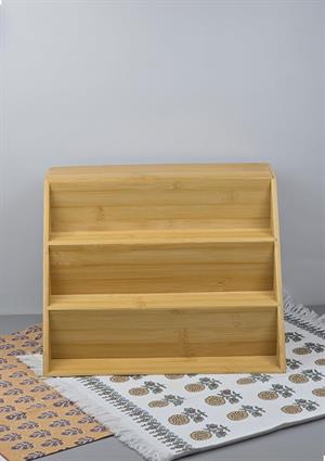 Bambu Kavanoz Standı - Mutfak Baharatlık Tuzluk Rafı - 31 CM