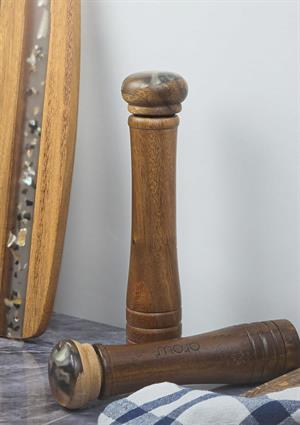 Akasya Baharat Öğütücü - Değirmenli Tuzluk - 25 CM