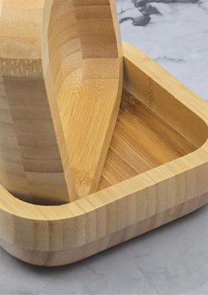 Bambu Kase - Doğal Tabak - 14 CM, 260 ML