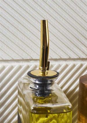 Cam Yağdanlık - Sosluk, Sirkelik - Gold Başlık - 350 ML