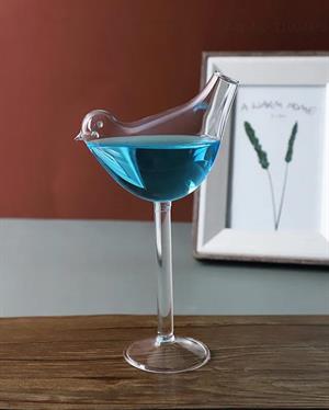 Kuş Figürlü Cam Biblo - Cam Kadeh - 150 ML