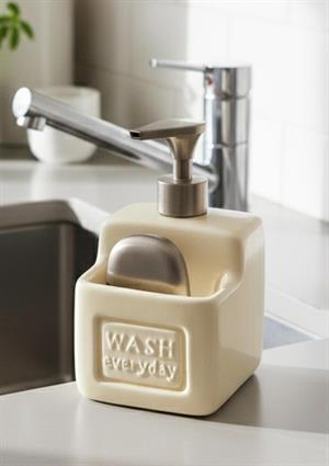 Ashton Beige Porselen Sıvı Sabunluk 500 ml