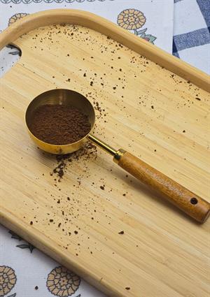 Ahşap Saplı Gold Ölçü Kaşığı - Kahve Ölçüm Kaşığı - 60 ML