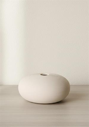 Fiona Seramik Vazo Yuvarlak, Beyaz 15x8 CM