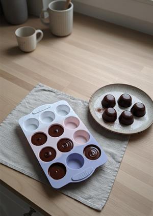 Silikon Çikolata Kalıbı - 12li Kek Kalıbı