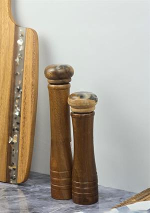 Akasya Baharat Öğütücü - Değirmenli Tuzluk - 25 CM