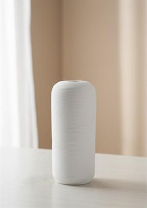 Fiona Seramik Vazo Oval, Beyaz 25 CM