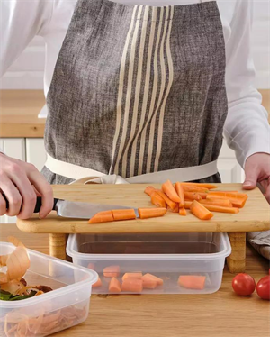 Bambu Kesim Tahtası - Ayaklı Kesme Tahtası - Dikdörtgen