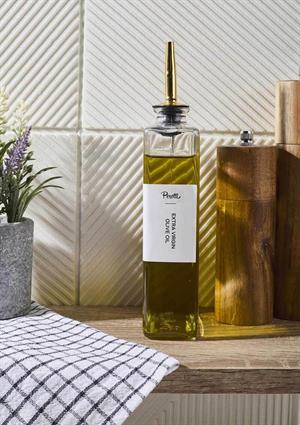 Cam Yağdanlık - Sosluk, Sirkelik - Gold Başlık - 500 ML