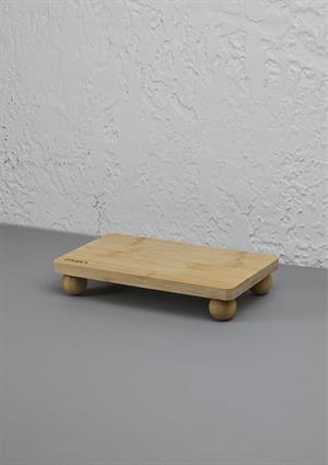 Misket Ayaklı Ahşap Sunumluk - 21x12 CM